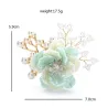 Crystal flower with pearls - broochBrooches