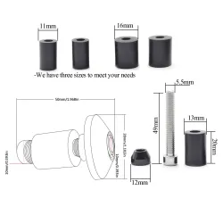 Universele motorstuuruiteinden - aluminiumHand Grips & End