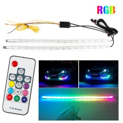 RGB licht - auto DRL lampen - kleurrijke LED strip - waterdicht - 2 stuksLED strips