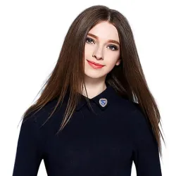 Hartvormige speld - met blauw kristalBroches