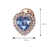 Hartvormige speld - met blauw kristalBroches