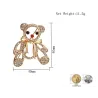 Crystal Christmas teddy bear - broochBrooches