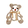 Crystal Christmas teddy bear - broochBrooches