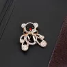 Kristallen kerst teddybeer - brocheBroches