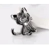 Black crystal cat - broochBrooches