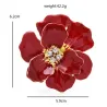 Grote emaille bloem met kristallen - elegante brocheBroches