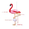 Rode flamingo met parel - brocheBroches