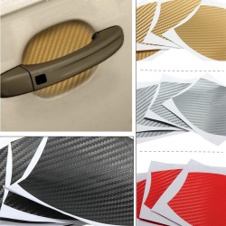 Carbon fiber vinyl sticker - car door handle protection - 10 * 9cm - 4 piecesStickers