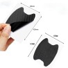 Koolstofvezel vinyl sticker - autodeurgreep bescherming - 10 * 9cm - 4 stuksStickers