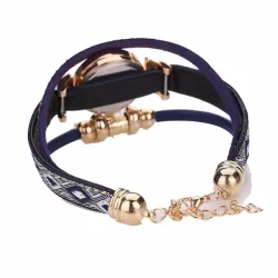 Multilayer armband - met horloge / steentjes / olifantArmbanden