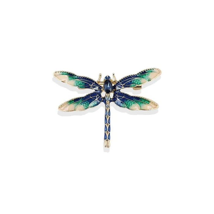 Crystal dragonfly - vintage broochBrooches