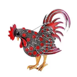 Crystal rooster broochBrooches