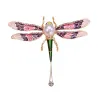 Kristallen libelle met parel - brocheBroches