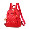 Leather backpack - with decorative studs - large capacityBackpacks