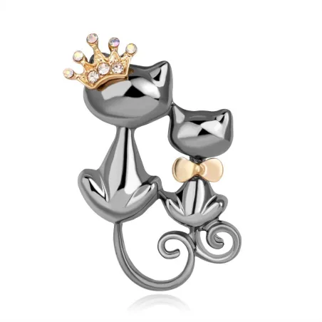 Dubbele katten brocheBroches