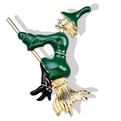 Witch on the broom - broochBrooches