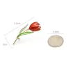 Rode tulp met kristallen - brocheBroches