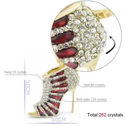 Crystal high heel shoe - keychainKeyrings