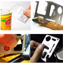 11 in 1 multifunctioneel survivalmes - creditcardvormSurvival gereedschap