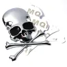 Metalen schedel / botten - embleem - autostickerStickers