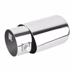 Universal car exhaust pipe - muffler - stainless steel - 2 piecesExhaust mufflers