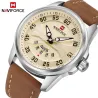 NAVIFORCE - klassiek sporthorloge - quartz - lederen band - waterdichtHorloges