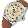 NAVIFORCE - klassiek sporthorloge - quartz - lederen band - waterdichtHorloges