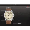 NAVIFORCE - klassiek sporthorloge - quartz - lederen band - waterdichtHorloges