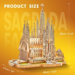 SAGRADA FAMILIA - moveable church model - puzzle - assembly toy - with LEDConstruction