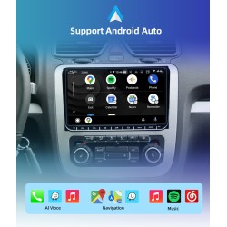Car radio - 2 Din - 9 inch - Android 10 - 1GB - 16GB - Bluetooth - GPS - carplay - for Volkswagen Golf 5 6 PassatDin 2