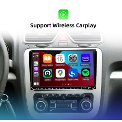 Autoradio - 2 Din - 9 inch - Android 10 - 4GB - 64GB - Bluetooth - GPS - carplay - voor Volkswagen Golf 5 6 PassatDin 2