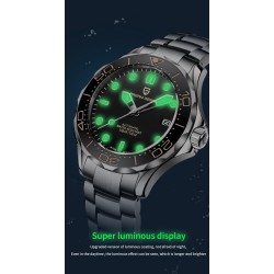PAGANI - automatisch edelstalen horloge - mesh band - waterdicht - zwartHorloges