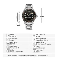 PAGANI - automatisch edelstalen horloge - mesh band - waterdicht - oranjeHorloges