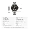 PAGANI - automatisch edelstalen horloge - mesh band - waterdicht - oranjeHorloges
