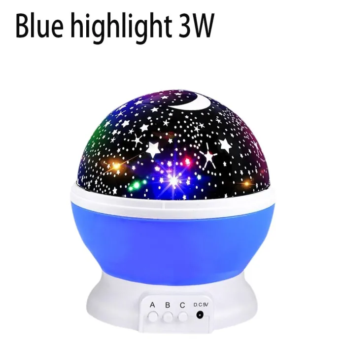LED nachtlamp - sterrenhemel projector - draaibaar - 3WVerlichting