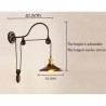 Retro iron wall lamp - adjustable lengthWall lights