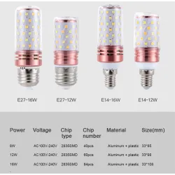 LED lamp - ampul - E14 / E27 - 12W / 16WE27