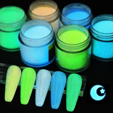 Nagel acrylpoeder - glow in darkNagellak