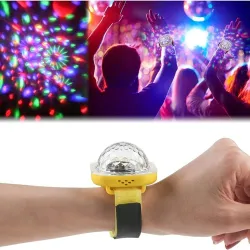 Mini LED discolamp - sterrenprojector - polsbandje - USB - RGBPodium- en evenementenverlichting