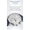 NAVIFORCE - modieus quartz horloge - lederen band - waterdicht - rosé goud / blauwHorloges