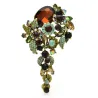 Elegante broche met kristallen bloemenBroches
