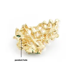 Witte druivenbroche - met kristallen/parelsBroches