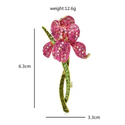Kristallen orchideebloem - elegante brocheBroches