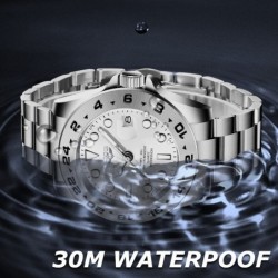 LIGE - edelstalen quartz horloge - waterdicht - zwartHorloges