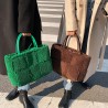 Trendy plush handbag - large capacityHandbags