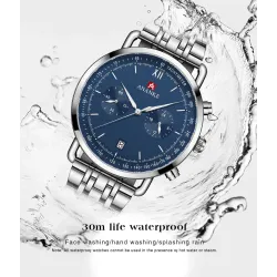 ANANKE - klassiek quartz horloge - waterdicht - roestvrij staalHorloges