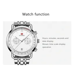 ANANKE - klassiek quartz horloge - waterdicht - roestvrij staalHorloges