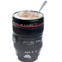 Kunststof koffiemok - cameralens design - 420 mlDrinkwaren