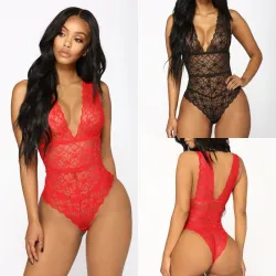 Sexy kanten lijfje - mouwloos - g-stringLingerie