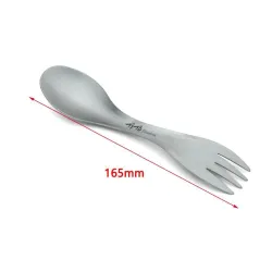 2 in 1 kampeerbestek - lepel/vorkSurvival gereedschap